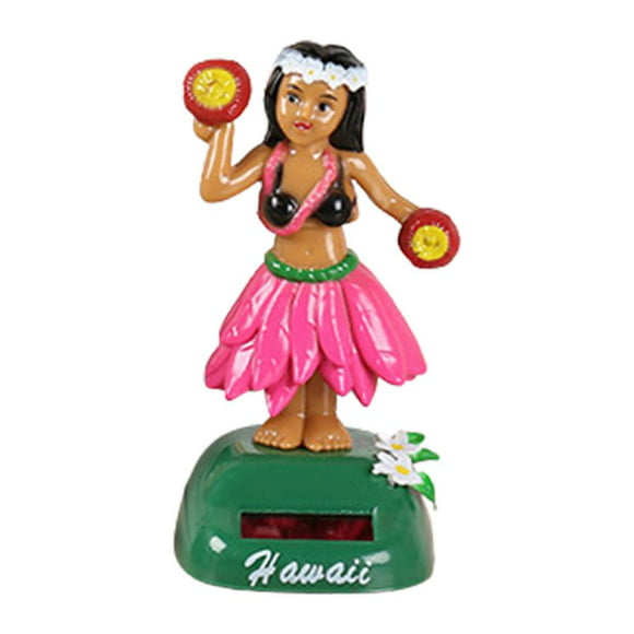Solar Powered Dancing-Hula Girl Hawaiian Luau Party Bobble Head Doll Figure x 1